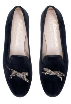 Cheetah Velvet Slipper (Women)<Stubbs & Wootton Clearance