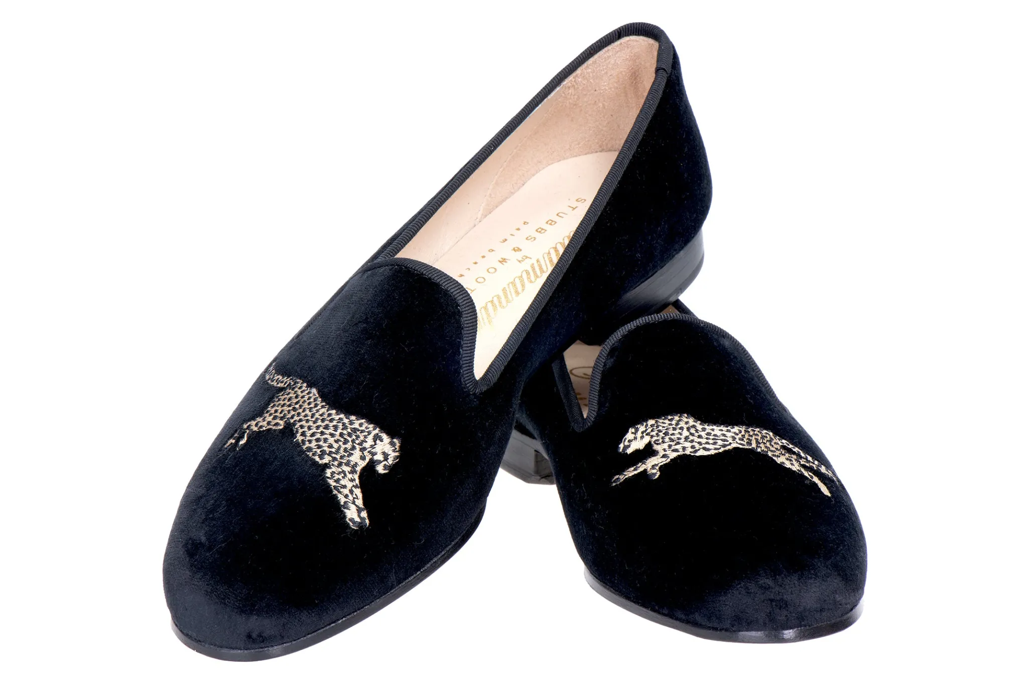Cheetah Velvet Slipper (Men)<Stubbs & Wootton Fashion