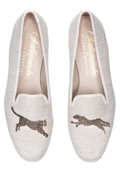 Cheetah Dune Linen Slipper (Women)<Stubbs & Wootton Sale