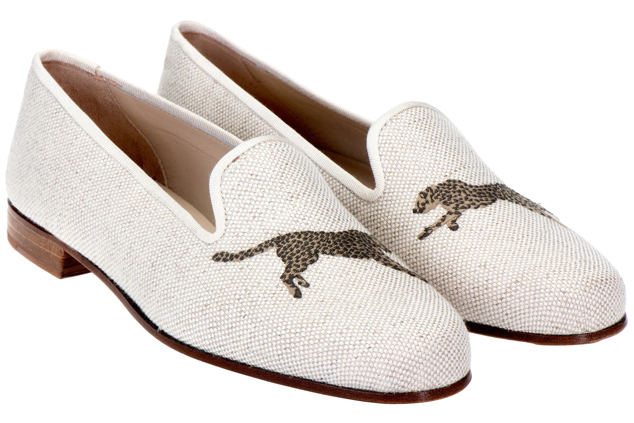 Cheetah Dune Linen Slipper (Women)<Stubbs & Wootton Sale