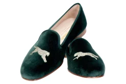 Cheetah Evergreen Velvet Slipper (Women)<Stubbs & Wootton Online