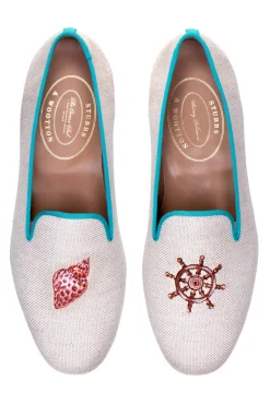 Conch Helm Linen Slipper (Women)<Stubbs & Wootton Clearance