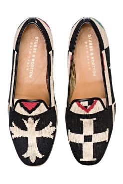 Crest Needlepoint Slipper (Women)<Stubbs & Wootton Clearance