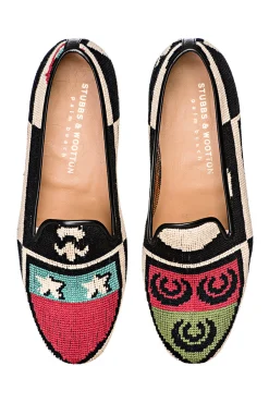 Crest Needlepoint Slipper (Men)<Stubbs & Wootton Sale