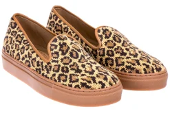 Jane Leopard Needlepoint Sneaker (Men)<Stubbs & Wootton Clearance