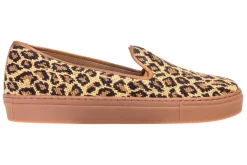 Jane Leopard Needlepoint Sneaker (Men)<Stubbs & Wootton Clearance