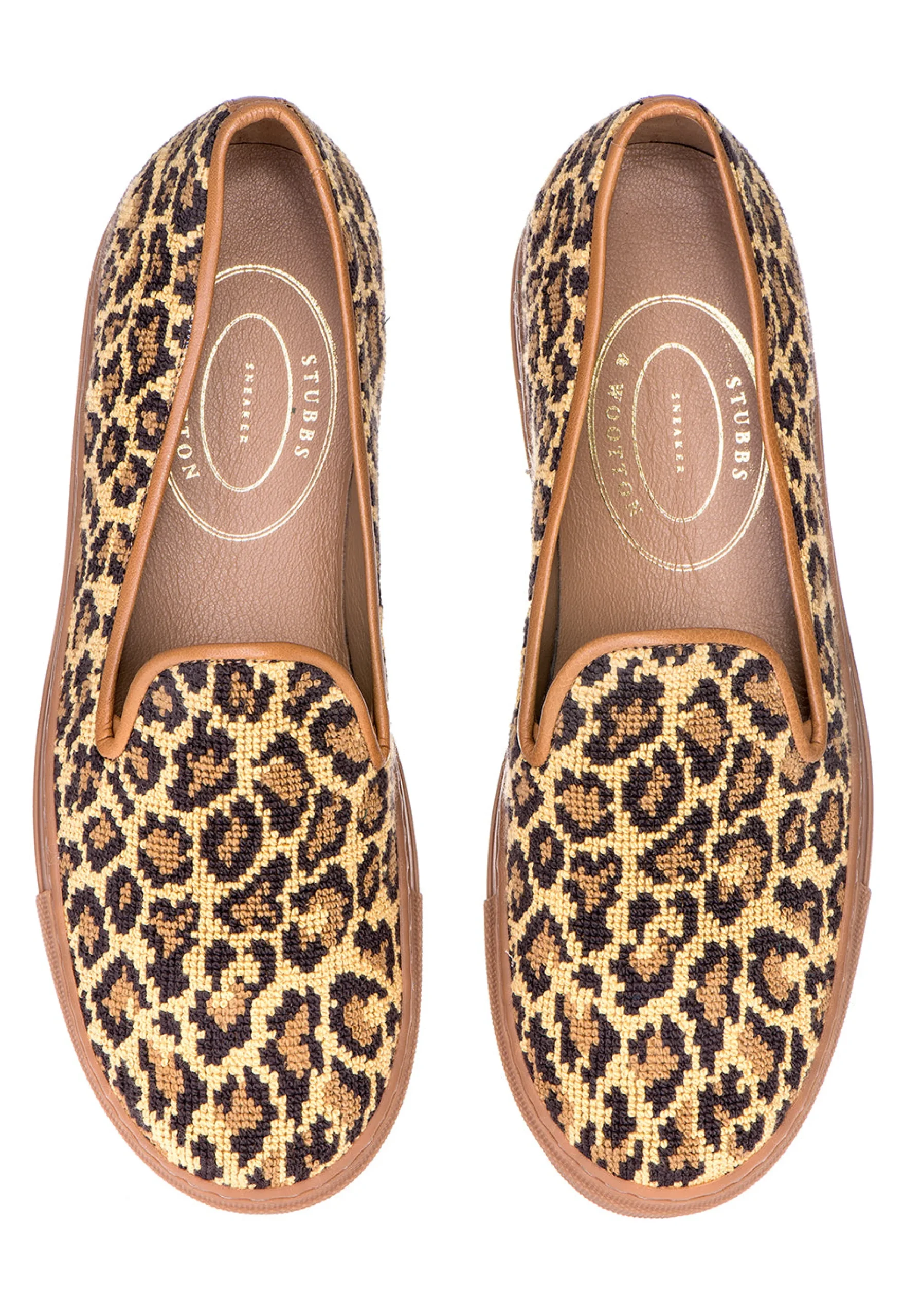 Jane Leopard Needlepoint Sneaker (Women)<Stubbs & Wootton Discount
