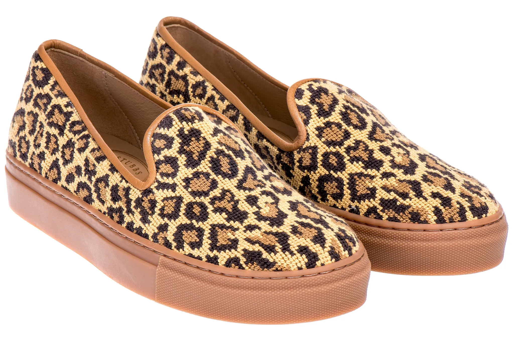 Jane Leopard Needlepoint Sneaker (Women)<Stubbs & Wootton Discount