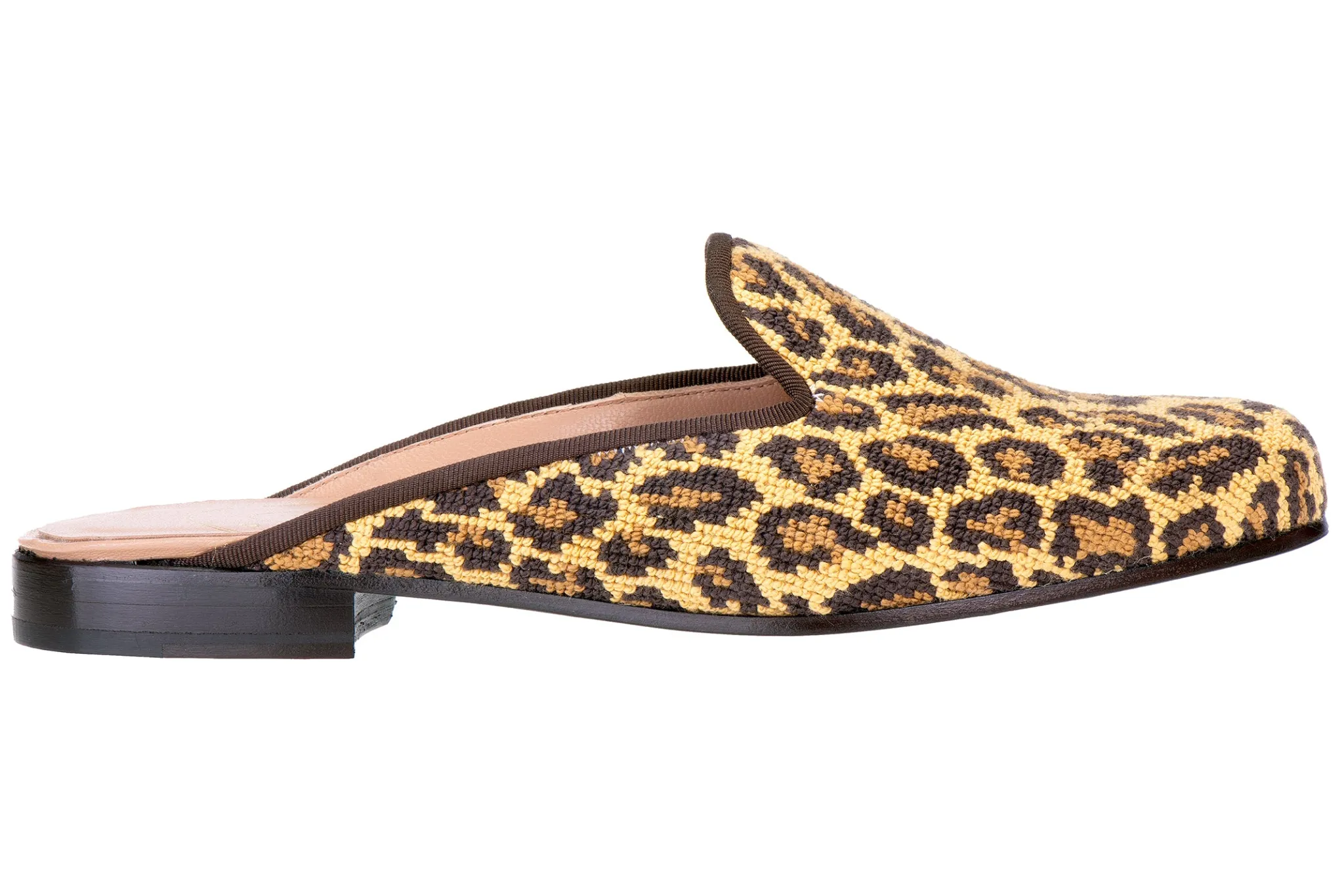Jane Leopard Needlepoint Mule (Women)<Stubbs & Wootton Online