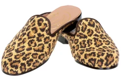 Jane Leopard Needlepoint Mule (Women)<Stubbs & Wootton Online