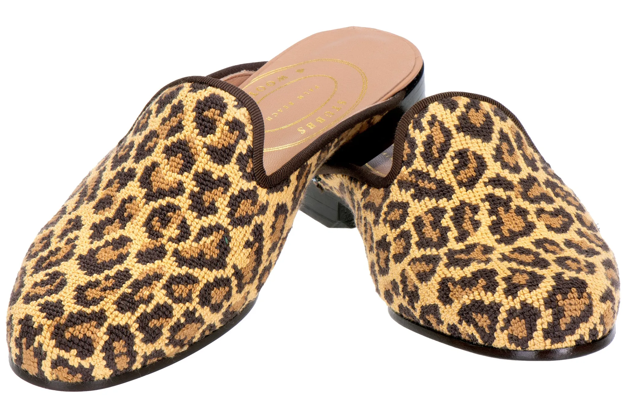 Jane Leopard Needlepoint Mule (Women)<Stubbs & Wootton Online