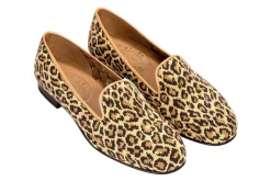 Jane Leopard Needlepoint Slipper (Wide)<Stubbs & Wootton Hot