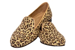 Jane Leopard Needlepoint Slipper (Wide)<Stubbs & Wootton Hot