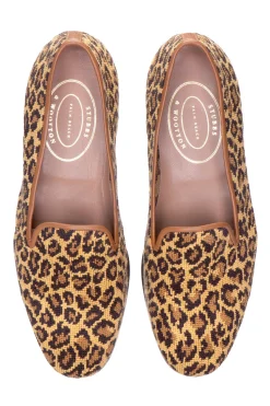 Jane Leopard Needlepoint Slipper (Women)<Stubbs & Wootton Online