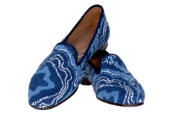 Lazurite Needlepoint Slipper (Men)<Stubbs & Wootton Clearance