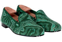 Malachite Needlepoint Slipper (Men)<Stubbs & Wootton Outlet