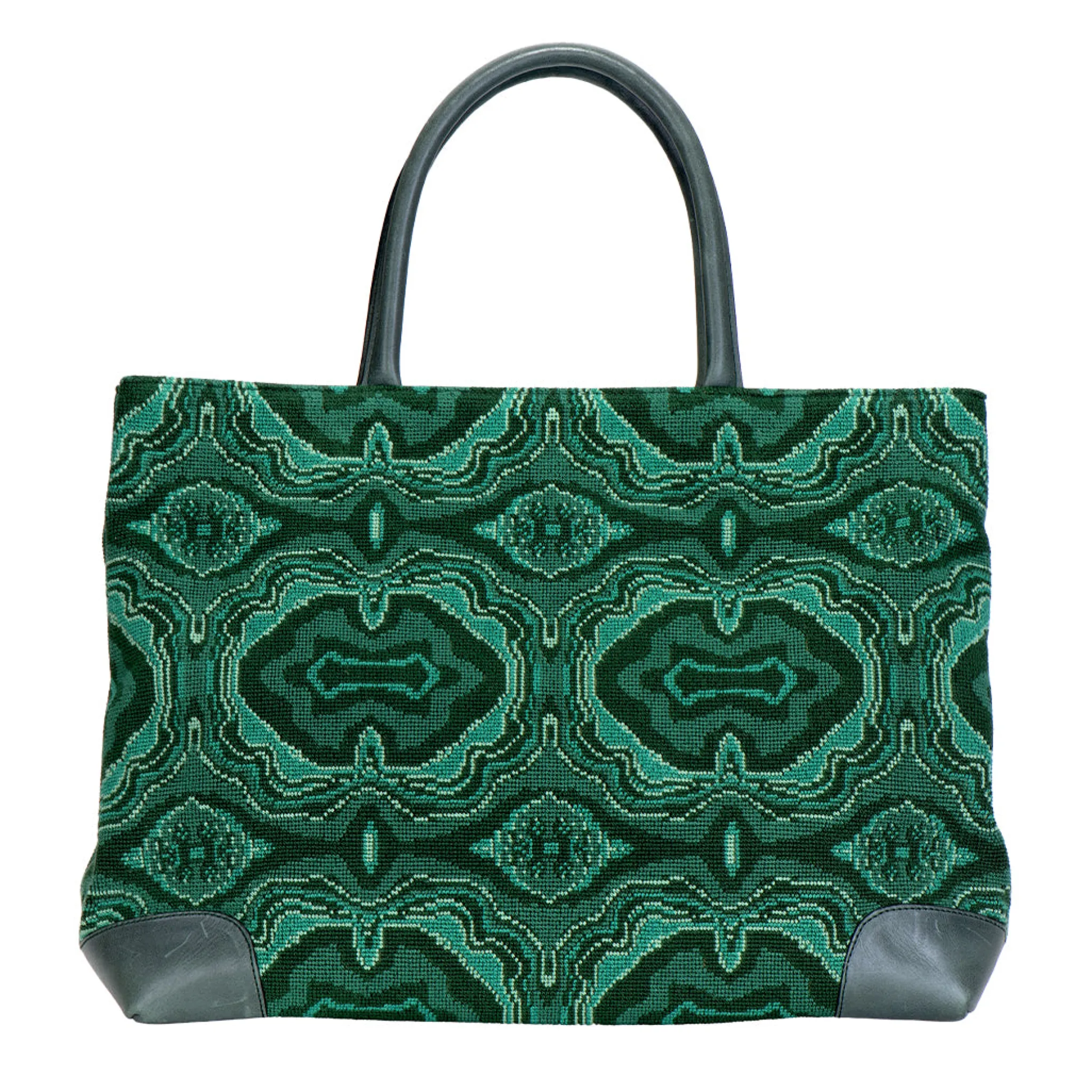 Malachite Needlepoint Tote<Stubbs & Wootton Sale