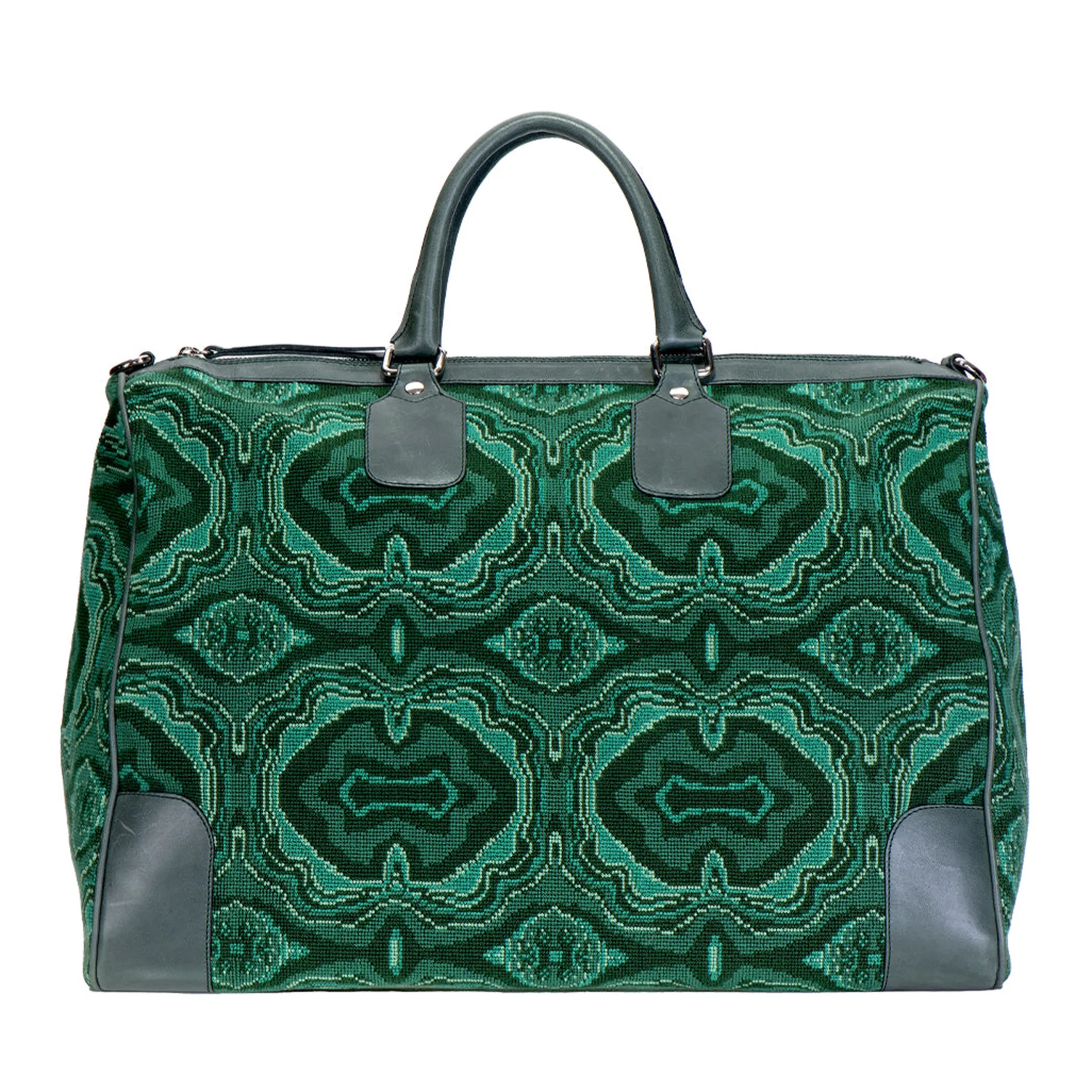 Malachite Needlepoint Weekender<Stubbs & Wootton Sale