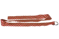 Medallion Cranberry Silk Belt<Stubbs & Wootton Fashion