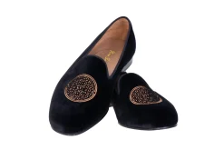 Metropolis Bronze Velvet Slipper (Women)<Stubbs & Wootton Online