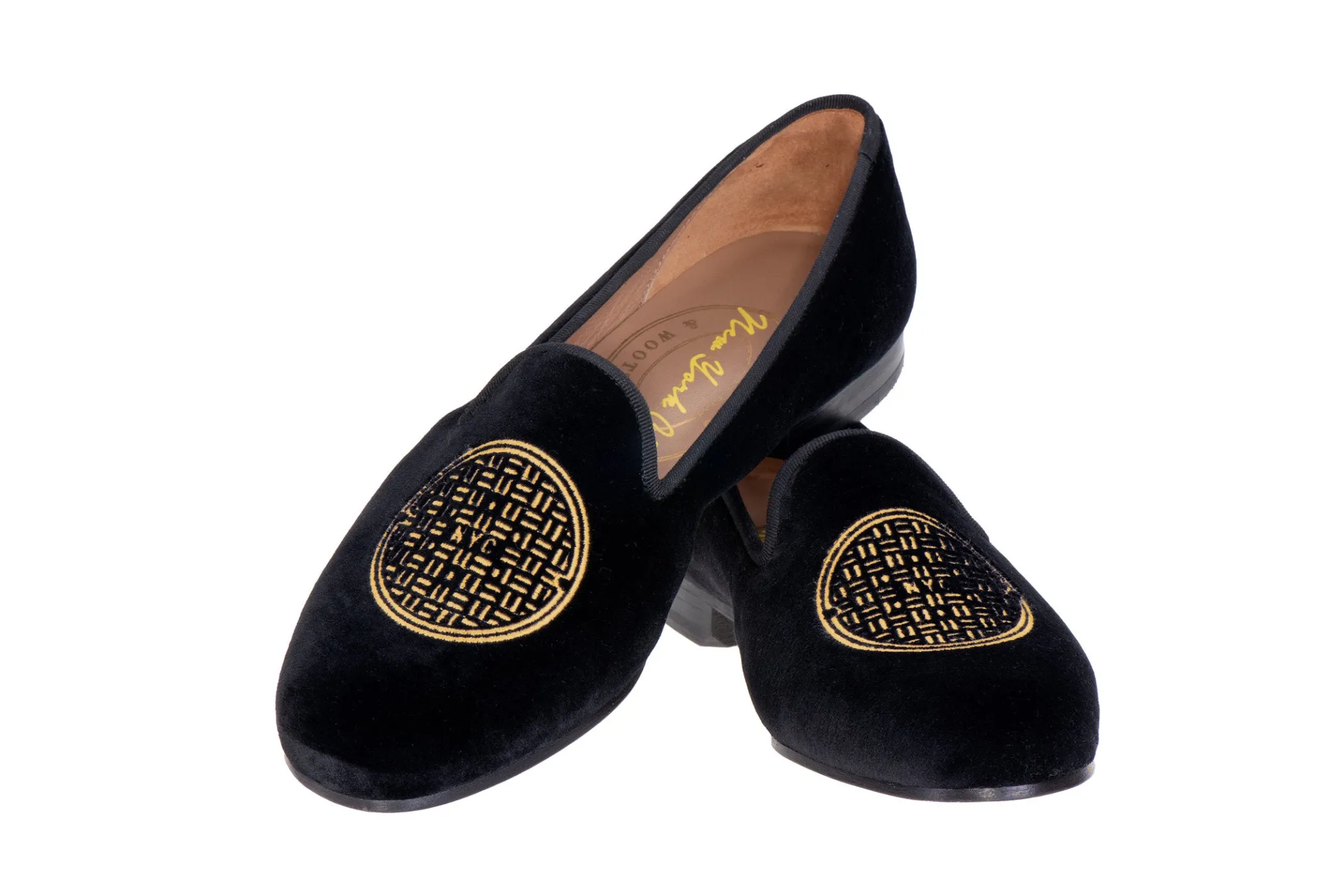 Metropolis Gold Velvet Slipper (Women)<Stubbs & Wootton New