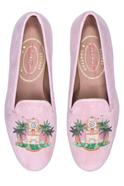 PB Clocktower Champagne Velvet Slipper (Women)<Stubbs & Wootton Sale