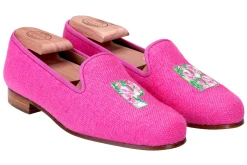PB Fuchsia Linen Slipper (Women)<Stubbs & Wootton Sale