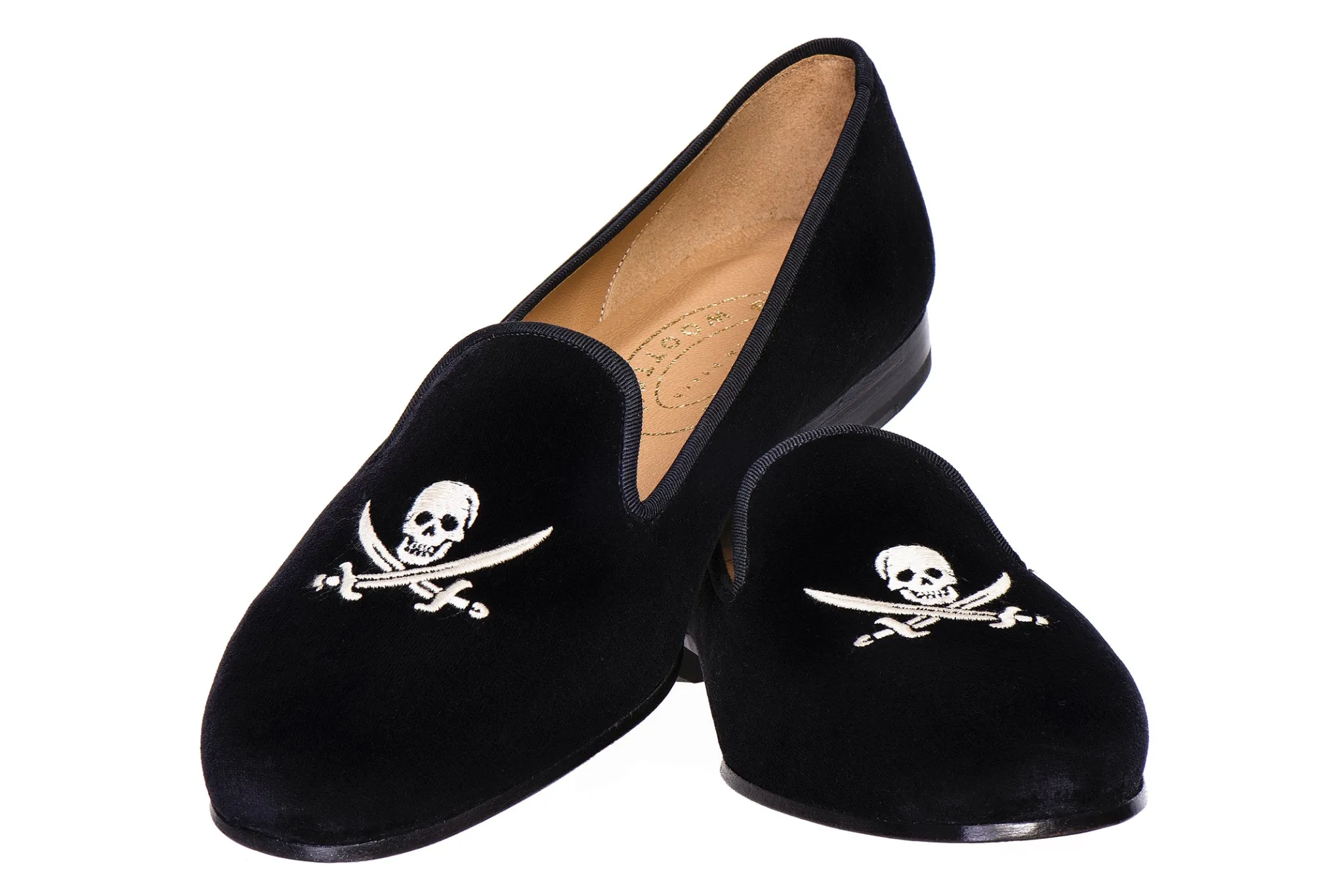 Skull Velvet Slipper (Wide)<Stubbs & Wootton Best
