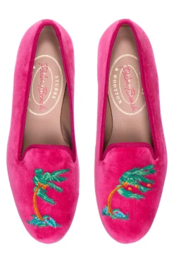 Storm Magenta Velvet Slipper (Women)<Stubbs & Wootton Online
