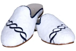 Treccia Navy Cloth Mule (Men)<Stubbs & Wootton Clearance