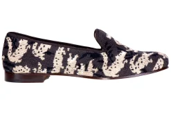Wetlands Noir Needlepoint Slipper (Women)<Stubbs & Wootton Fashion