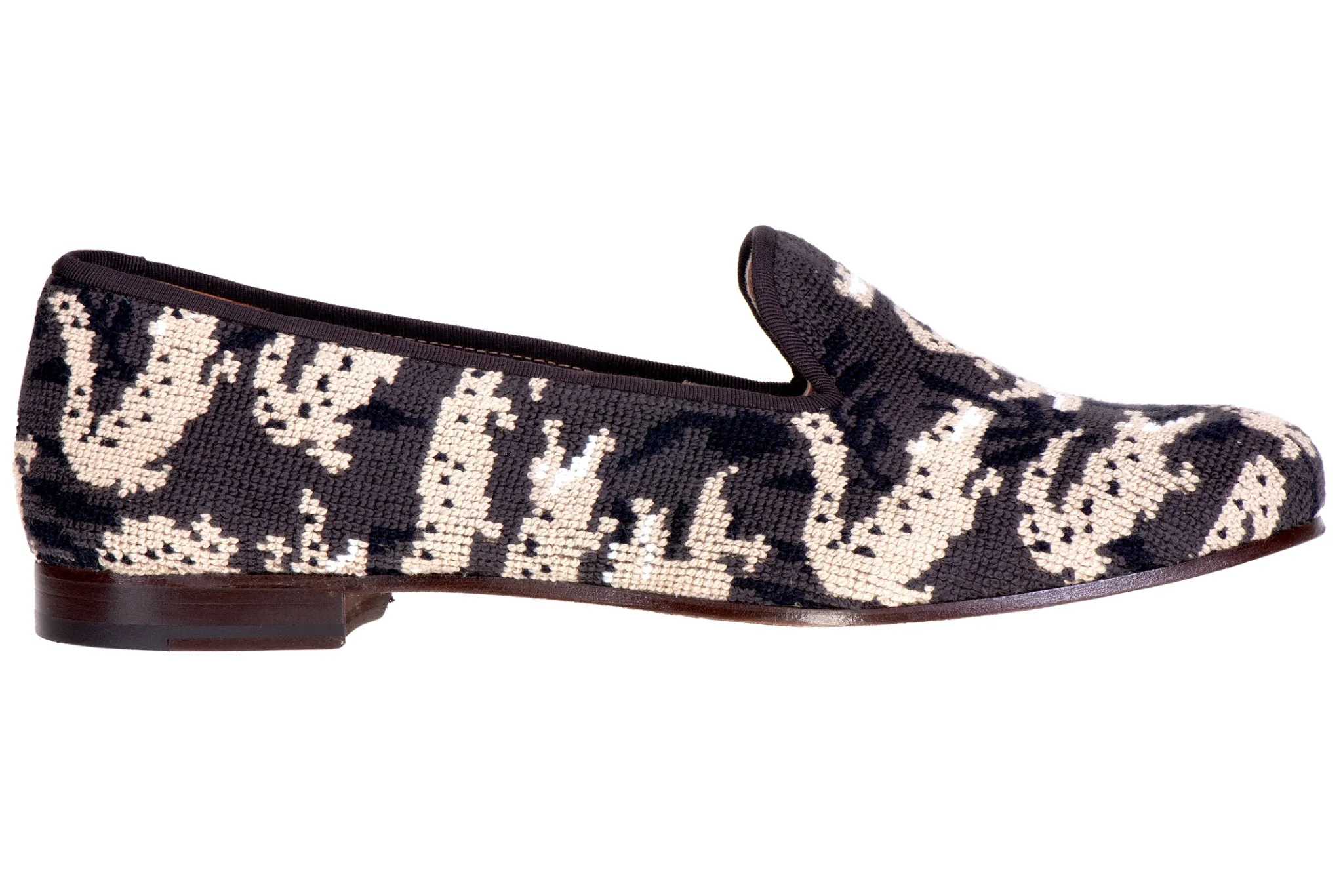 Wetlands Noir Needlepoint Slipper (Women)<Stubbs & Wootton Fashion