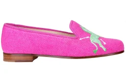 Zebras Fuchsia Linen Slipper (Women)<Stubbs & Wootton Online