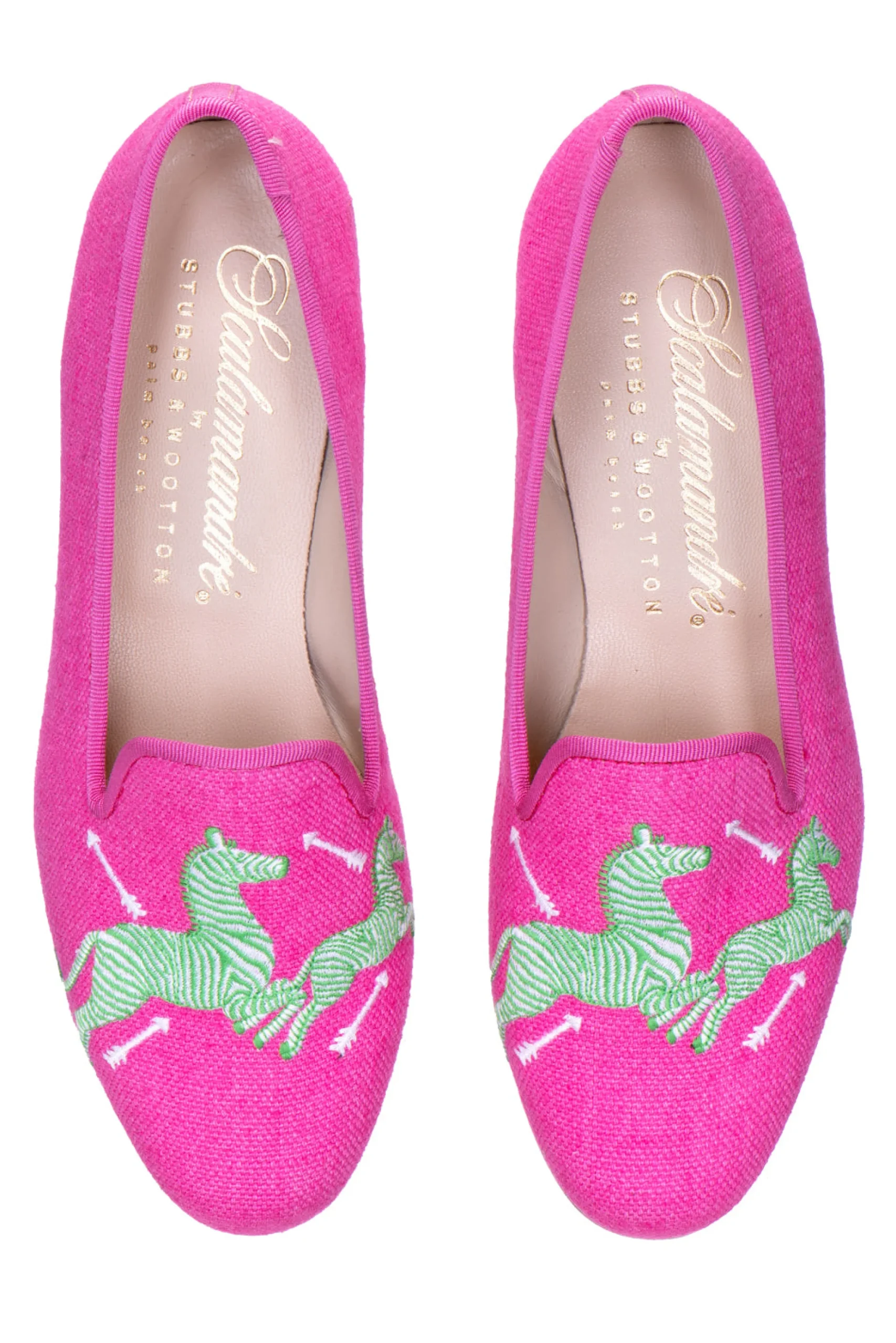 Zebras Fuchsia Linen Slipper (Men)<Stubbs & Wootton Discount